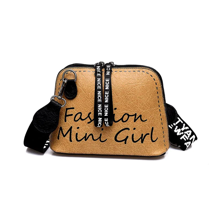 

Женская сумка через плечо с надписью, из ПУ кожи