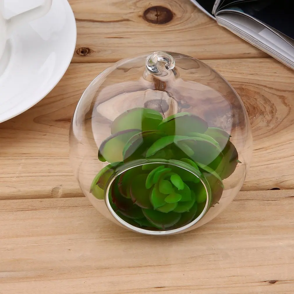 

Diameter 8cm Hanging Glass Vase Flowers Plant Table Vase Stand Holder Terrarium Container Handmade craft Gift Wedding Decor Vase