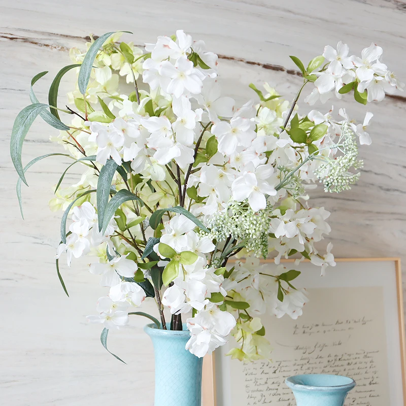 Искусственный медный цветок из дерева вишневый цвет подходящая длина от пола до