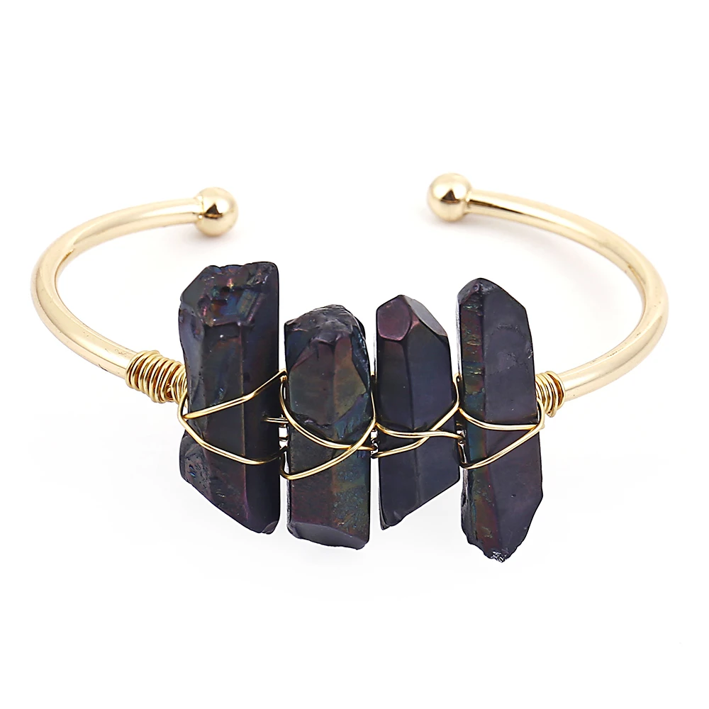 Модные новые Брендовые женские браслеты ручной работы из натурального кварца BR045