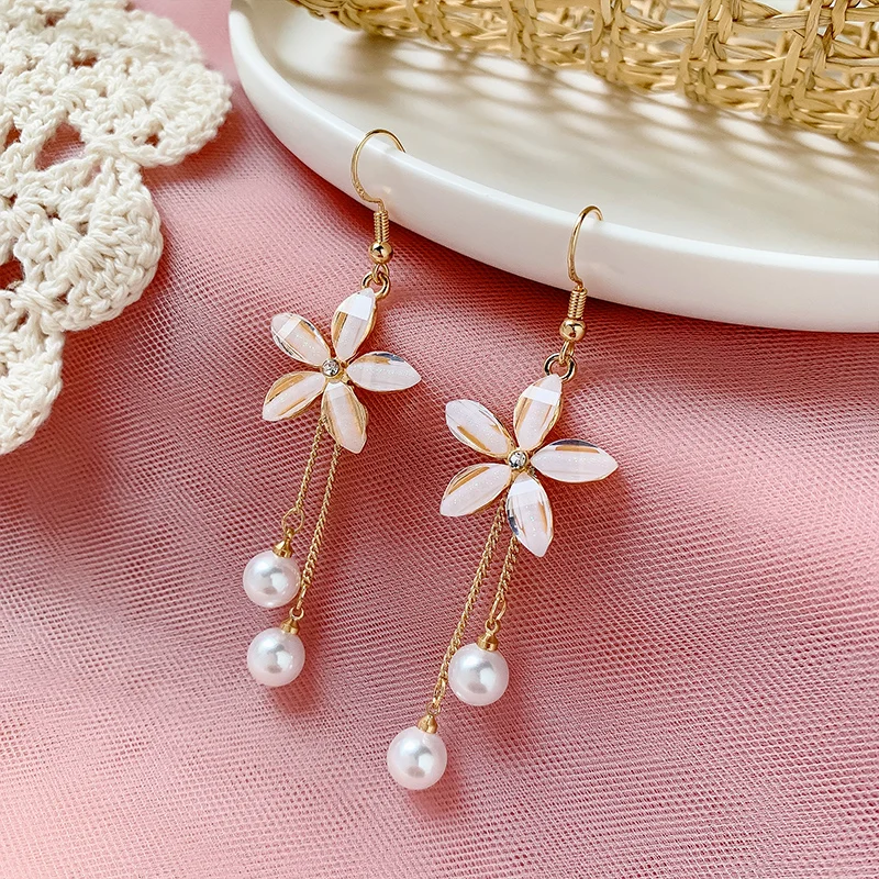 Новинка 2020 модные благородные серьги с цветами универсальные