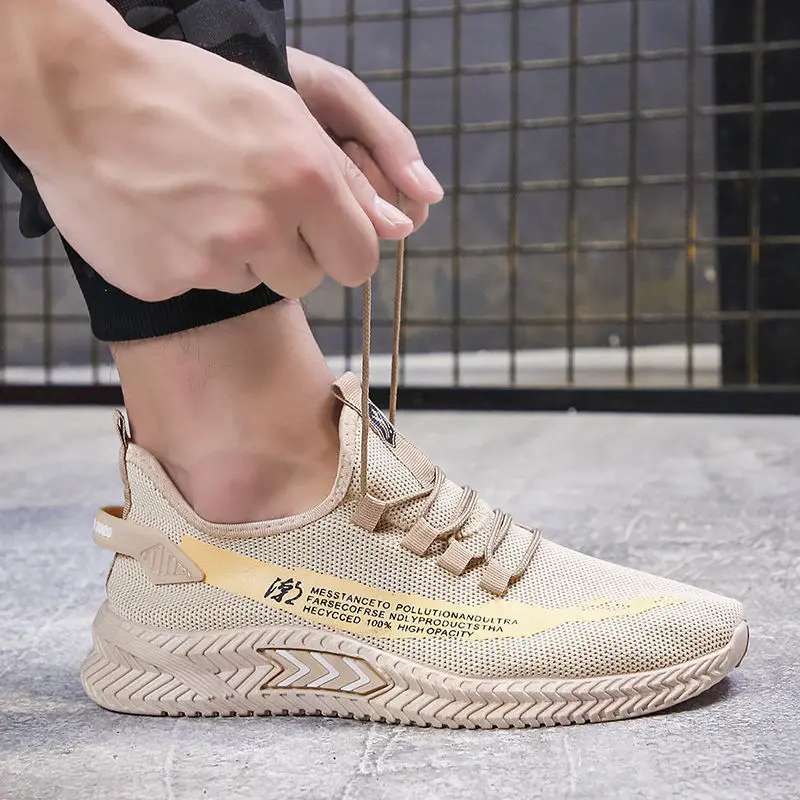 

Fashion Men Sneakers Mesh Casual Shoes Lac-Up Lightweight Vulcanize Shoes Walking Sneakers Zapatillas Hombre 39-44