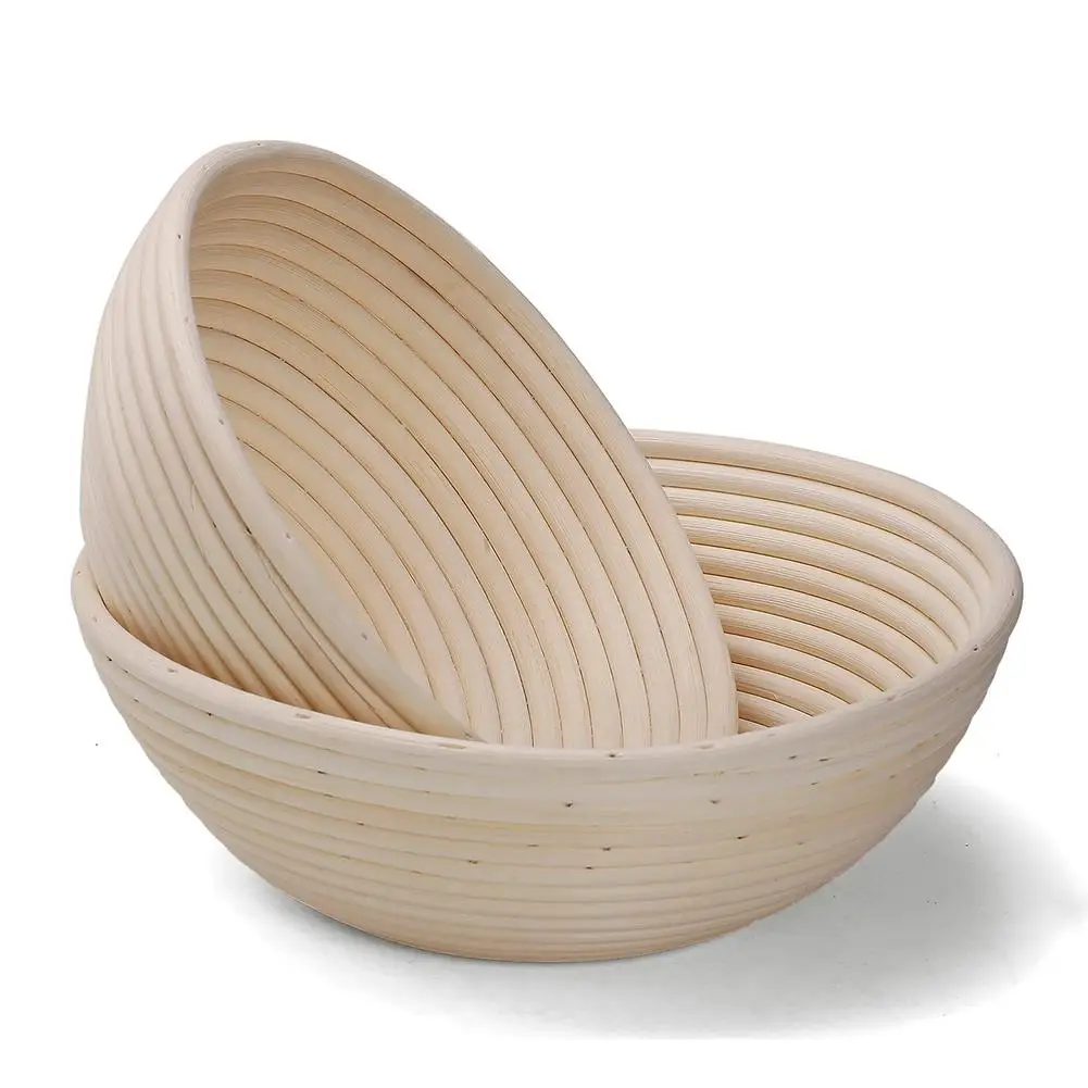Корзина из ротанга для хлеба натуральная круглая плетеная корзина брожения