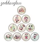 10 шт., Круглые Стеклянные Кабошоны, 12182025 мм