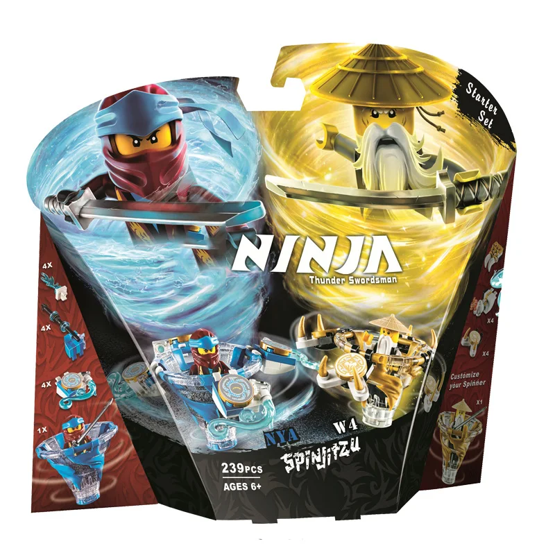 Ninjagoin вращающиеся игрушки гироскопа SPINJITZU Spinjitzu Kai совместимые с Lepining 70659 фигурки