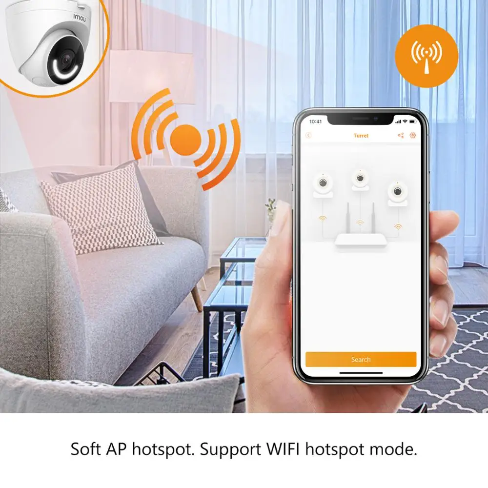 Купить Dahua Imou Turret 1080P умная камера видеонаблюдения со световой и звуковой сигнализацией H.265 ночное видение активное сдерживание обнаружение людей ...