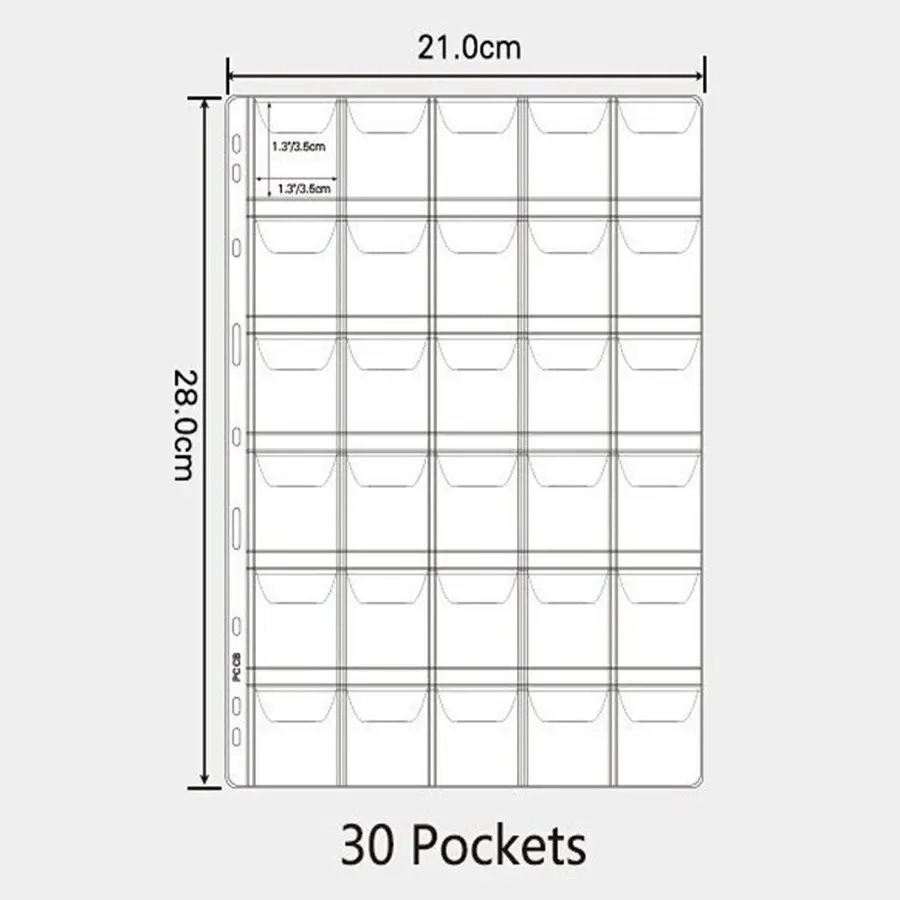 Альбом для монет 10 шт./лот страницы альбома с 42 карманами рукава почтовые штампы