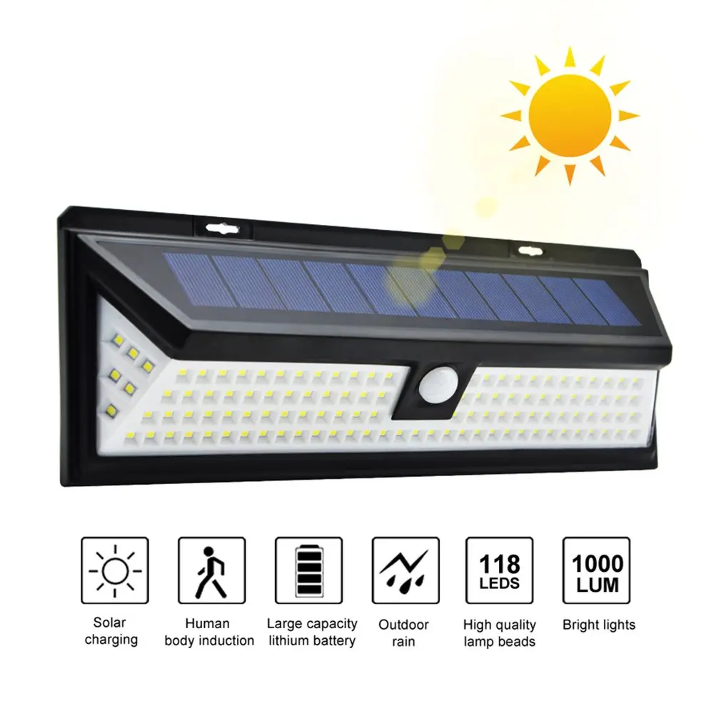 Супер яркий светодиодный Солнечный свет открытый 3 режима беспроводной PIR датчик