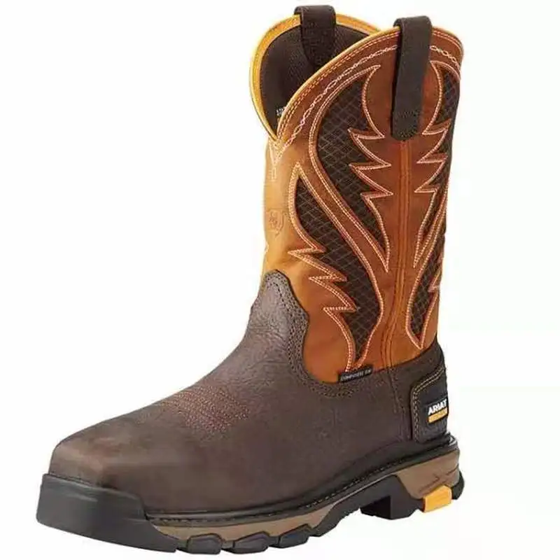 

Hot Selling Couple Boots Pu Leather Slip-on Casual Cowboy Boots for Men&woman Fashion Style Western Boot Zapatos De Hombre AG003