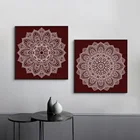 Минимализм Nordic Красный Мандала изысканный узор декоративная живопись постер подарок парусиновый принтованный Спальня Гостиная дома Decorat