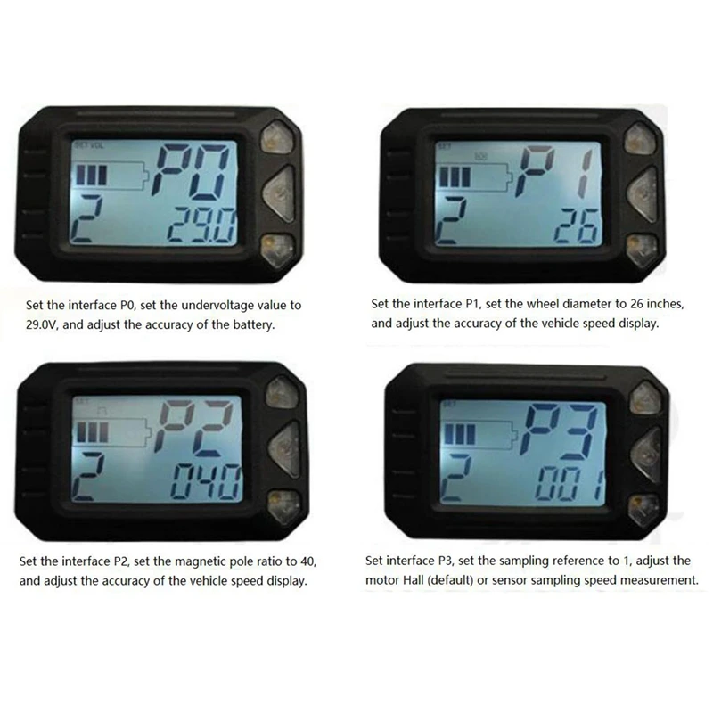 24V 36V Adjustable Electric Scooter Instrument Display Screen Switch Accelerator For 5.5 Inches Parts | Спорт и развлечения