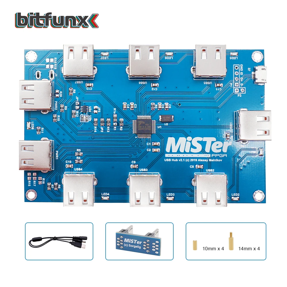Bitfunx ручная сварка мистер usb хаб v2.1 плата для FPGA 7 USB портов|Запасные части| |