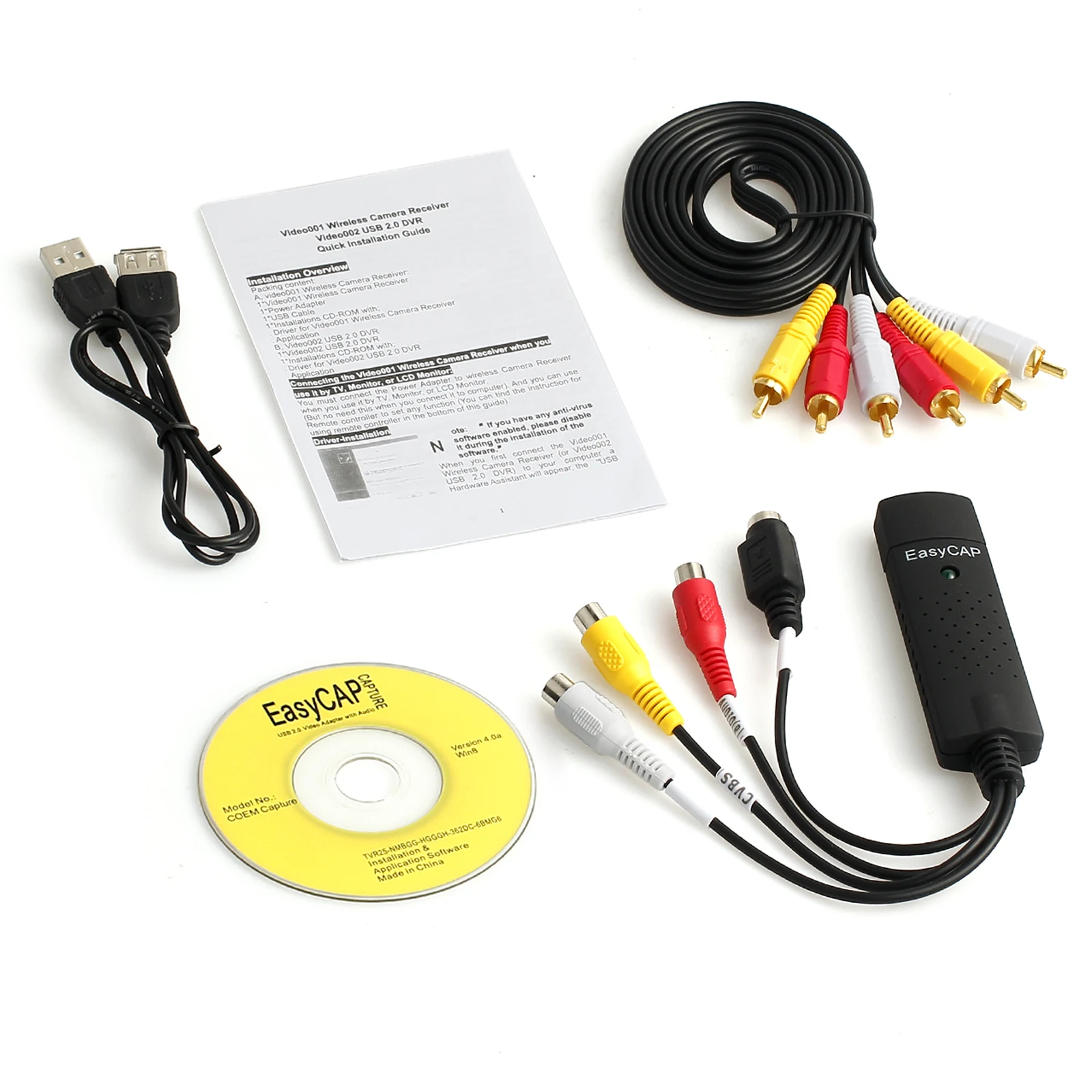 ESYNiC USB VHS для DVD аудио видео конвертер захвата полный Scart комплект с проводами и