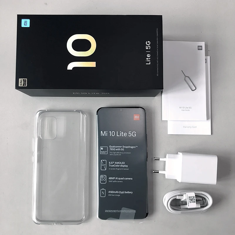Глобальная версия смартфона Xiaomi Mi 10 Lite 5G 6 ГБ 128 Snapdragon 76 48 МП AI Quad Camera 57 &quotAMOLED экран