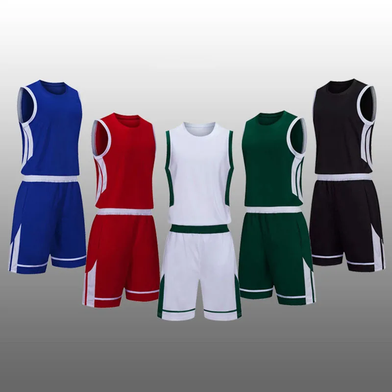 

Customized Blank Basketball Jersey & shorts men women Basketball game training suit team uniform sleeveless tracksuit Sportswear