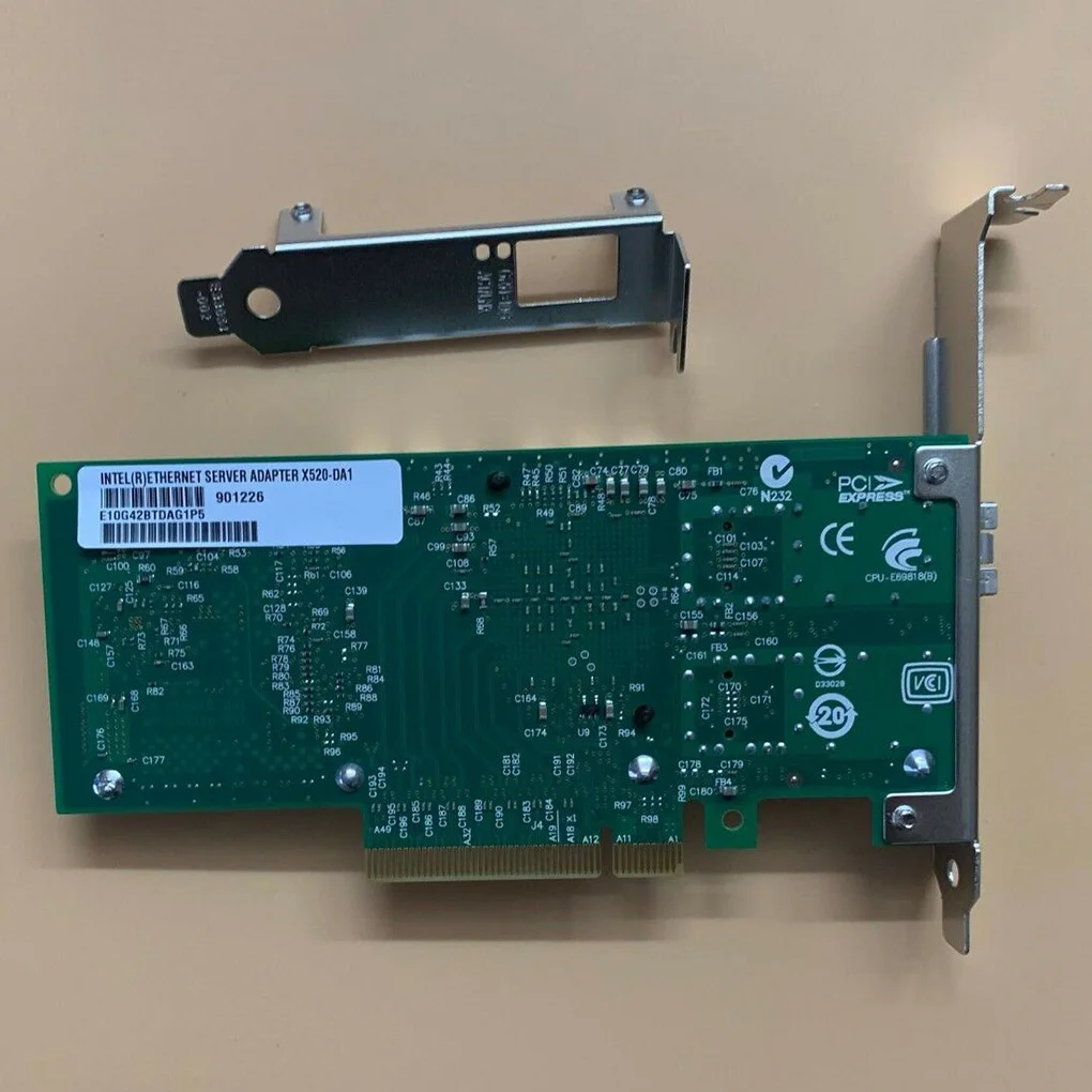 

X520-DA1 10GBase PCI Express x8 82599 EN Chip Single Port Ethernet Network Adapter E10G41BTDA,SFP not included