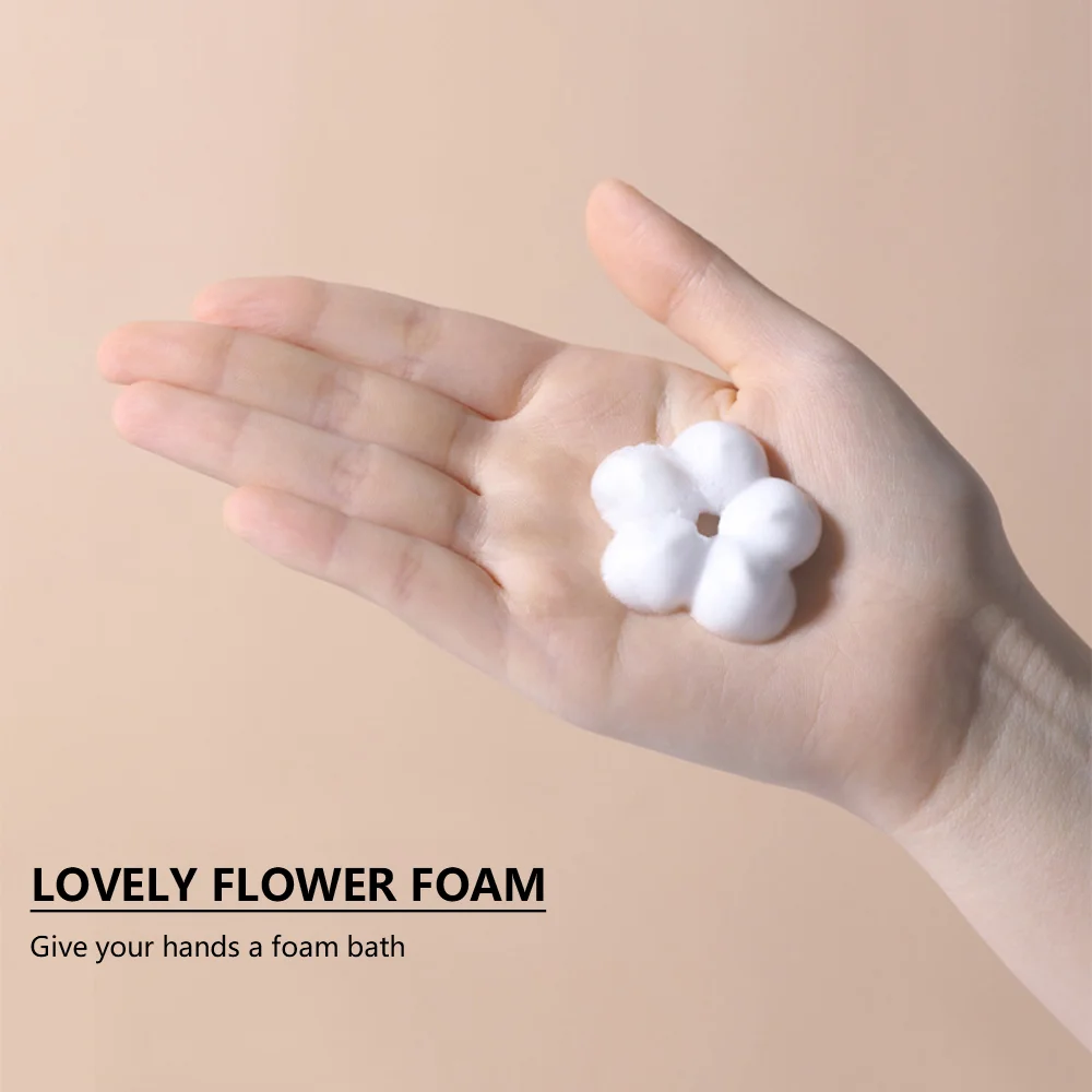 

300ml Flower Stamp Soap Dispenser Liquid Shower Gel Foam Pump Bottle Soap Dispenser Soap Foam Flower Empty Plastic Bottle
