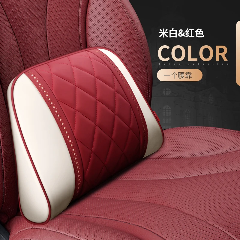 

For Mercedes Benz Maybach S-Class headrest Luxury car Pillows Car Travel Neck Rest Pillows Seat Cushion Support Napa leather