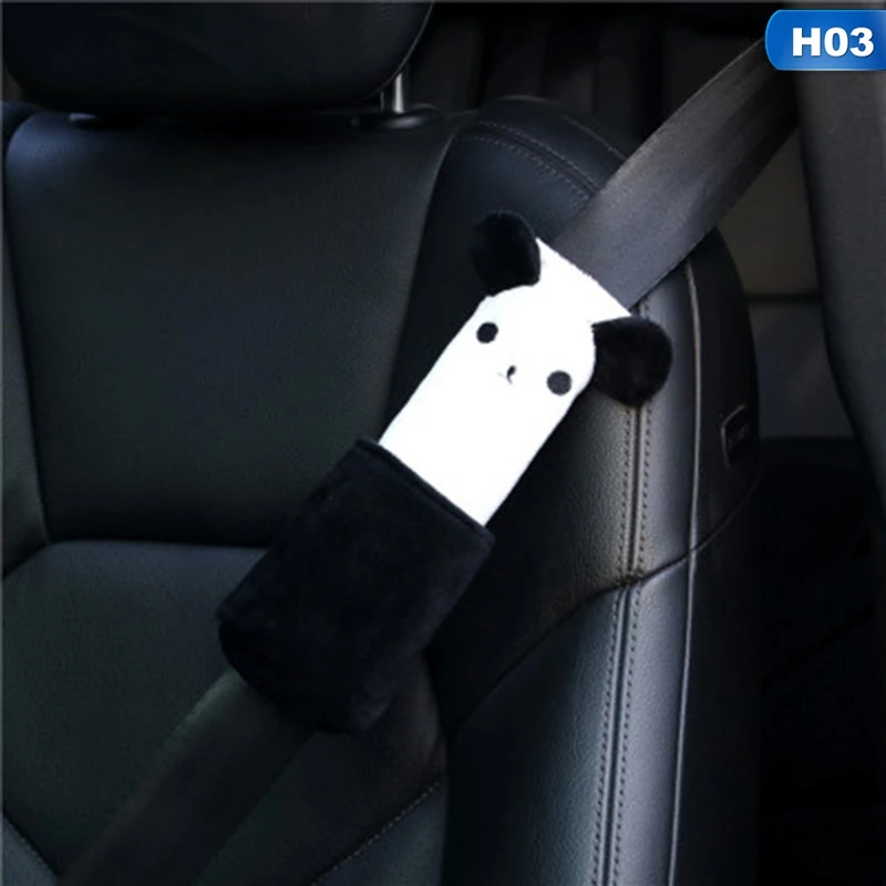 

Cute Cartoon Car Sefety Seat Belt cover for Women Child Baby Isofix Shoulder Pad Protection Plush Padding Car Accessories