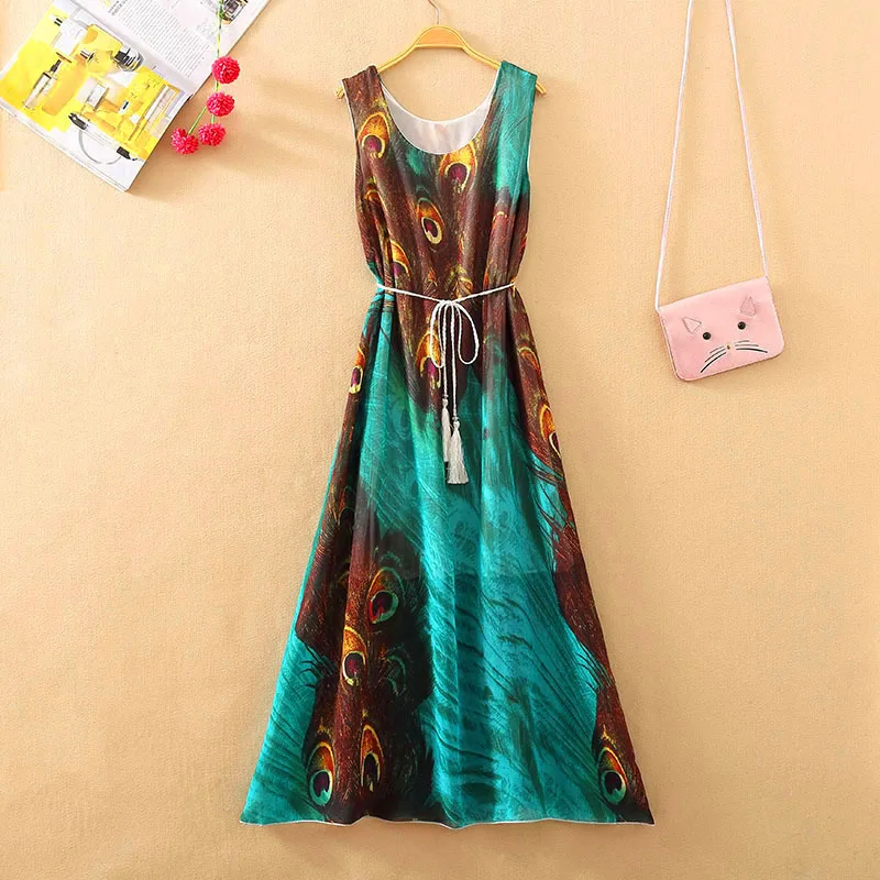 foreign trade Bohemia beach Dress women's new Large pendulum type summer seaside holiday Bali Sweet medium long Chiffon | Женская