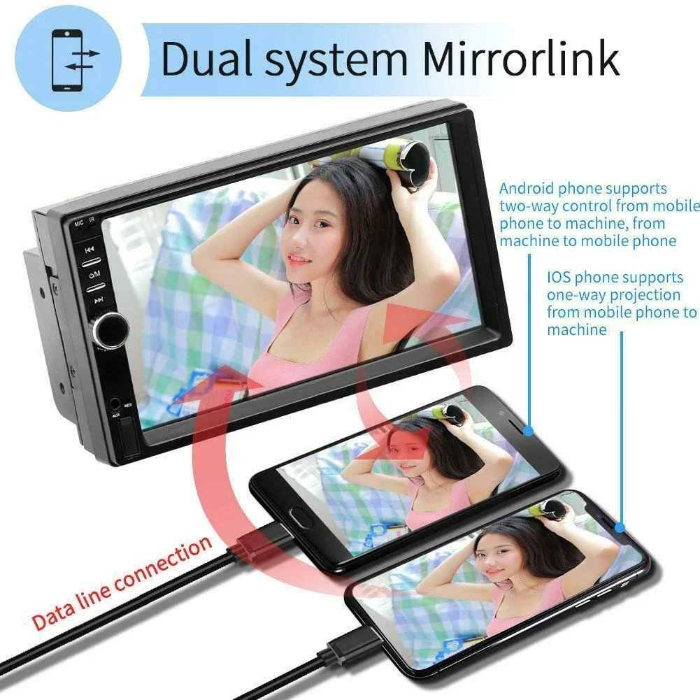 7 дюймов Android 8 1 автомобильный стерео MP5 плеер с gps навигатором FM радио Wi Fi BT USB