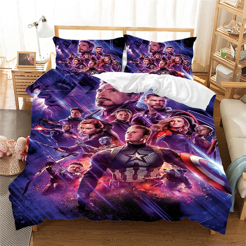 

Marvel Avenger Alliance 3D bedding set iron Man Queen King size comforter bedding sets bedclothes Cartoon Duvet cover Gift