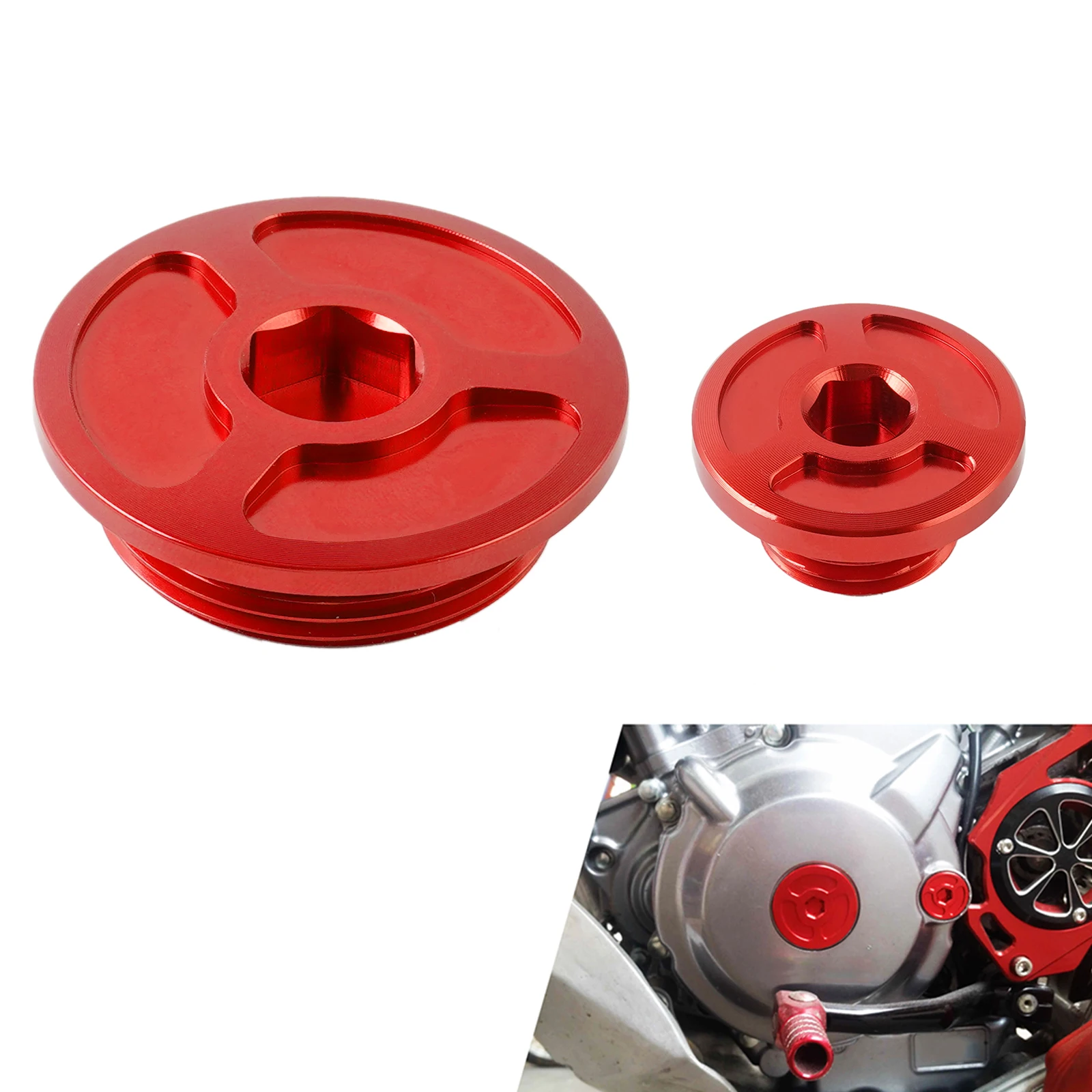 NICECNC CNC Заготовка Красный Двигатель ГРМ заглушки болты для Honda CRF250L CRF250M 2012 2015 2013 2014