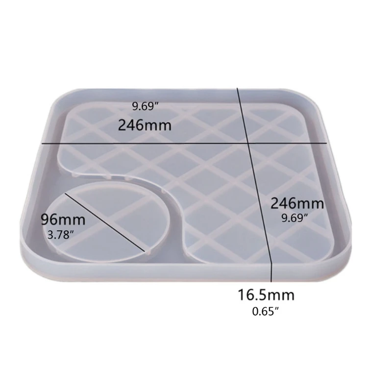 

Breakfast Tray Epoxy Resin Mold Cup Mat Mug Pad Silicone Mould DIY Crafts Serving Plate Board Decortaion Casting Tool