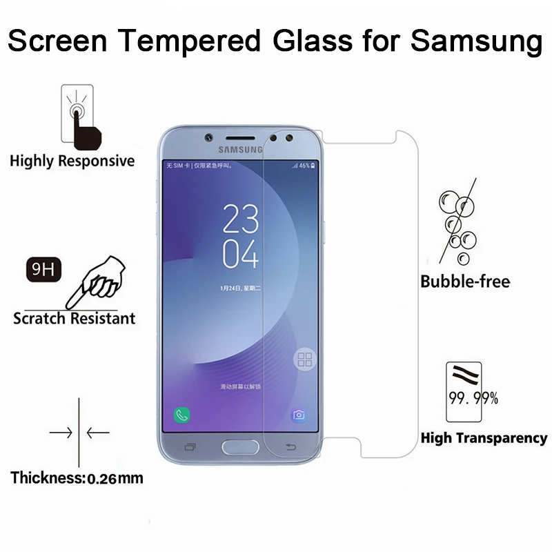 Закаленное стекло 9H HD для Samsung S7 S6 Duos Защитное Galaxy S3 S2 S5 S4 Mini защита экрана |