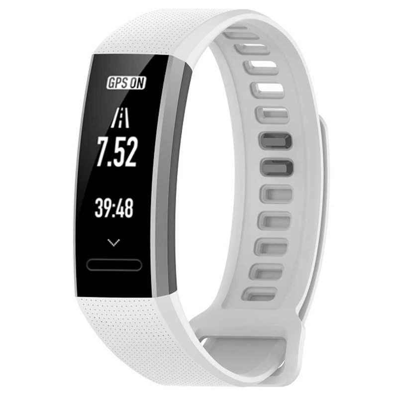 2 шт Силиконовые часы браслет ремешок для HUAWEI Band2 Pro/ Band2/ ERS B19/ERS B29 Смарт белый и