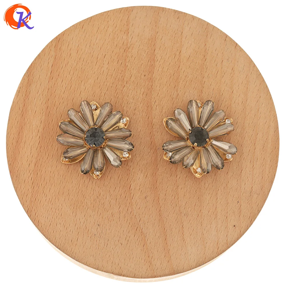 

Cordial Design 20Pcs 26*28MM Jewelry Accessories/Crystal Charms/Hand Made/Flower Shape/Decoration/Earring Findings/DIY Making