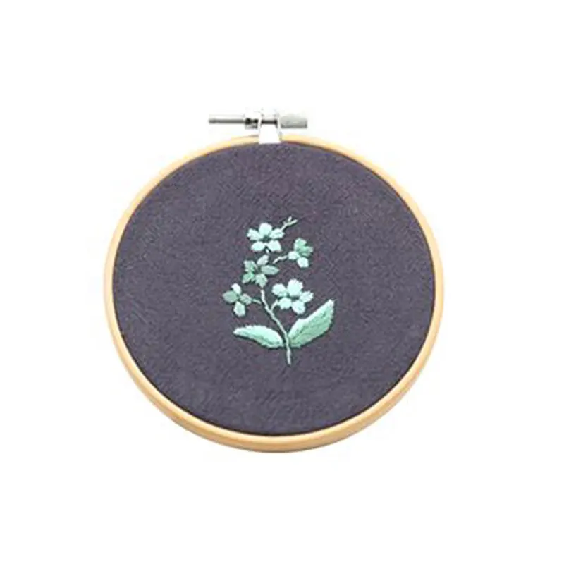 

Beginner DIY Stamped Embroidery Starter Kit Colorful Flowers Plants Pattern Embroidery Cloth Threads Tools Kit Decor Artwork