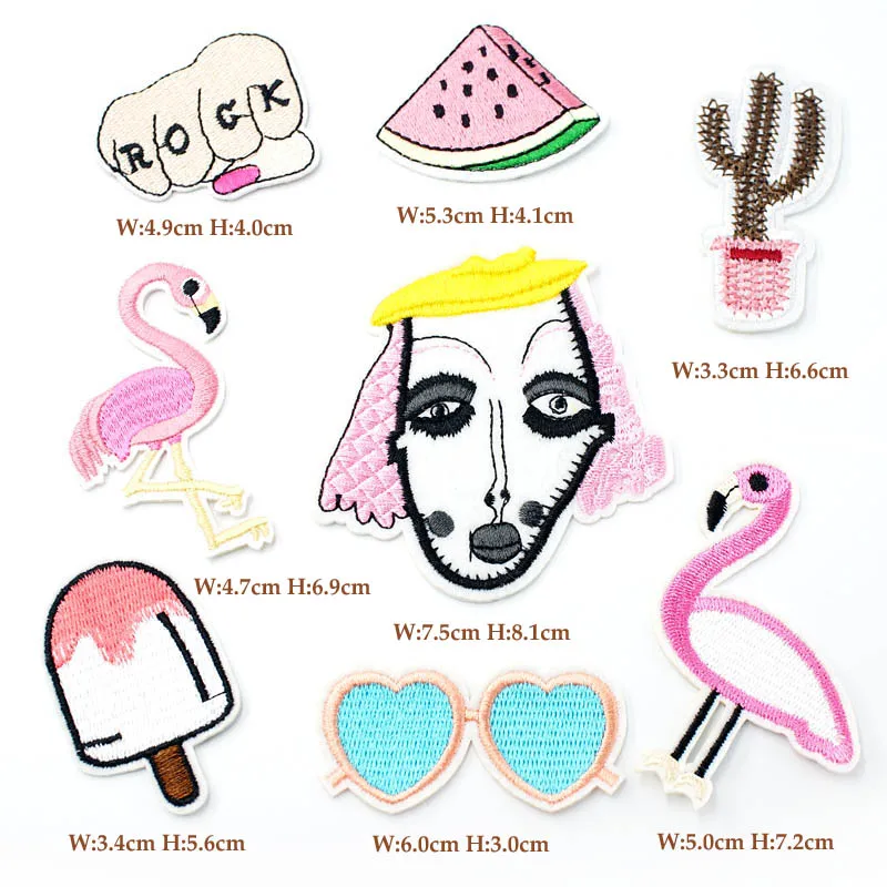 8 шт./лот тканевые значки в виде рок птиц нашивка для одежды украшение шитья