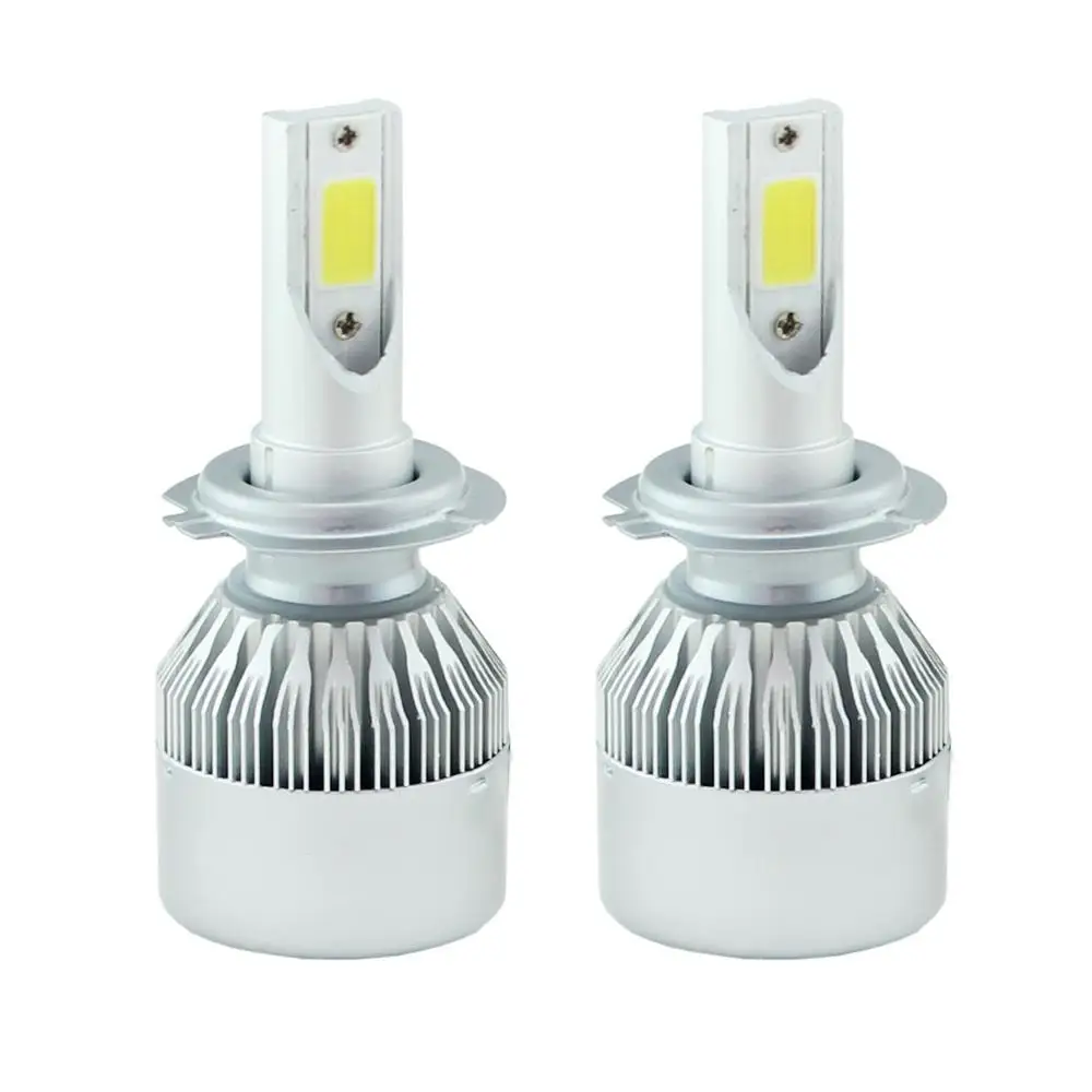 C6 COB Chip LED Car Headlamp Kit H1 H3 H7 H8 H9 H10 H11 HB3 HB4 H27/880/881 5202 9012HIR2 H4 H13 9004 9007 6000K White Canbus | Автомобили