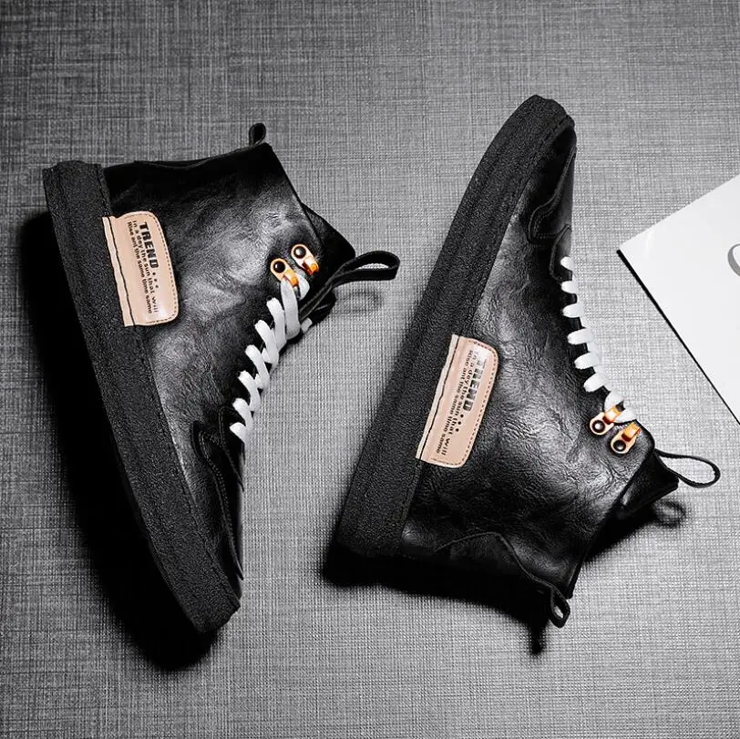 

New High-top Men's Sneakers 2020 Autumn And Winter European Trend All-match Casual Men's Boots Plus Velvet Warm Men's Shoes