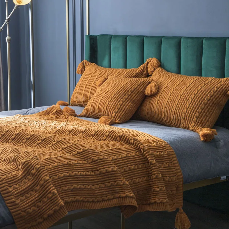 Плед для дивана простой офиса вязаный дышащий самолета наволочка Путешествия |