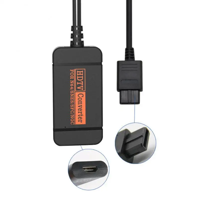 

For NGC/SNES/N64 To HDMI-compatible Converter Adapter For Nintend 64 For GameCube Plug And Play Full Digital Cable