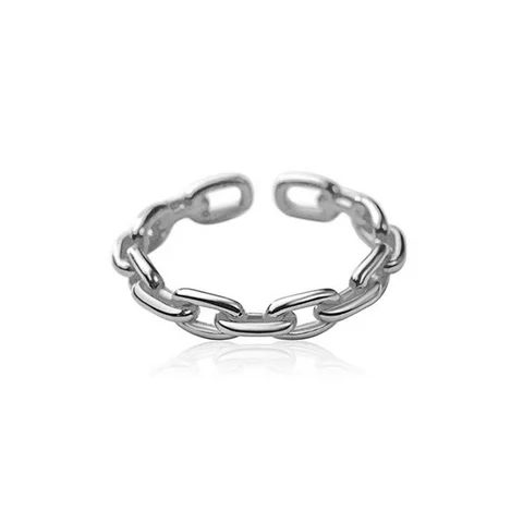Очаровательное женское кольцо-цепочка, модное кольцо в стиле кэжуал, золотого и серебряного цветов, в скандинавском стиле, полое кольцо, женское, мужское ювелирное изделие, регулируемое