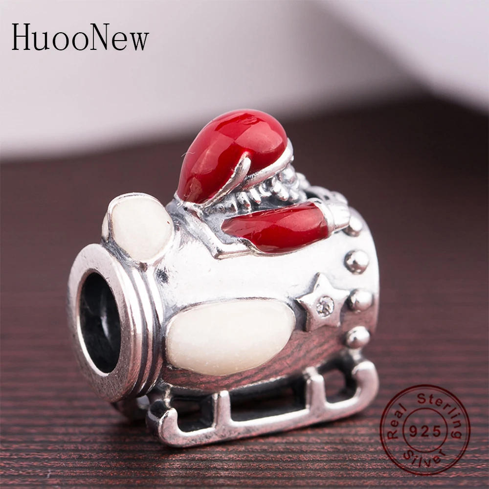 Санта Клаус Драйв сани бусы волна Fit оригинальные Амулеты Браслет Счастливого