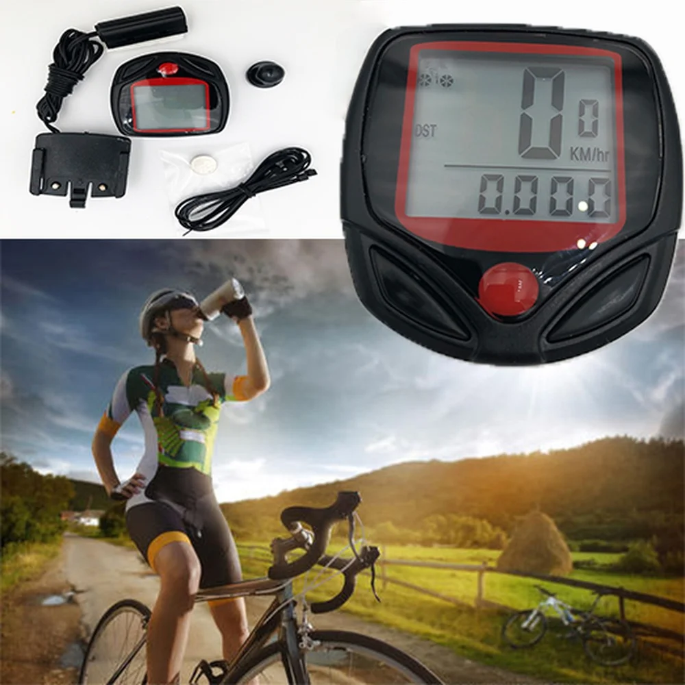 

Waterproof Bicycle Bike Cycle Lcd Display Digital Computer Speedometer cycling computer