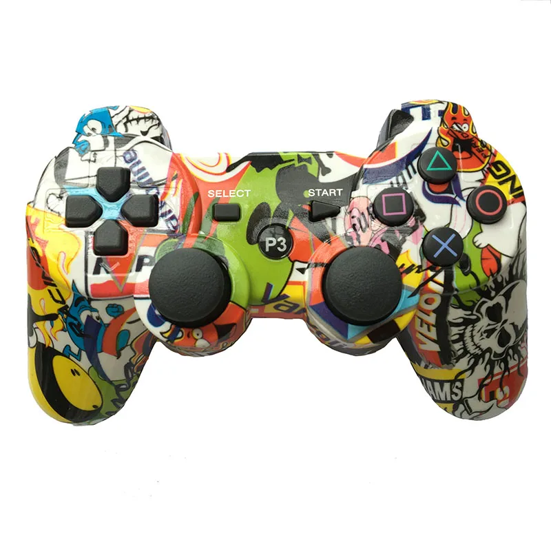 Беспроводной игровой джойстик Bluetooth Двойной вибрационный контроллер для PS3 3