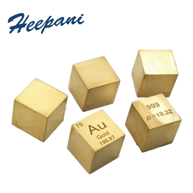 Бесплатная доставка Золотой металлический куб 999 чистый зеркальный полированный