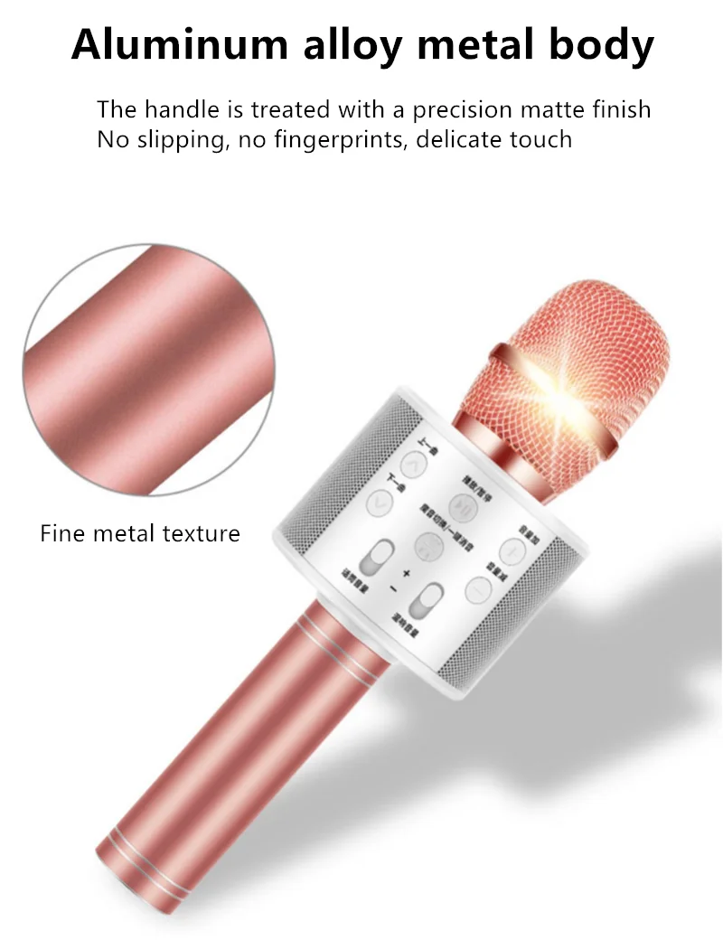 IMice WS858 профессиональный Bluetooth беспроводной микрофон динамик ручной караоке микрофон музыкальный плеер для вокала, с рекордером KTV Mic