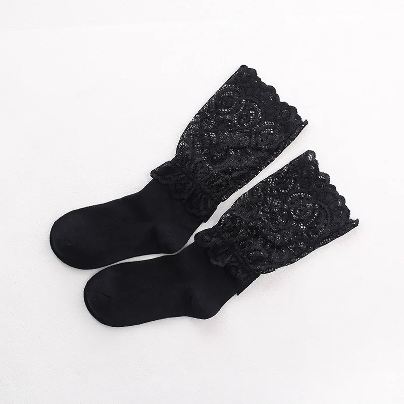 

Harajuku Women Socks Retro Lace Flower Mesh Short Socks Summer Soft Cotton Lady Girls Socks