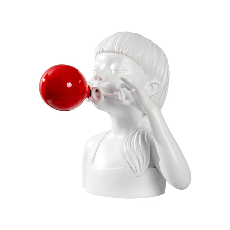 

Blowing bubbles little girl high-end artwork porch TV cabinet decoration