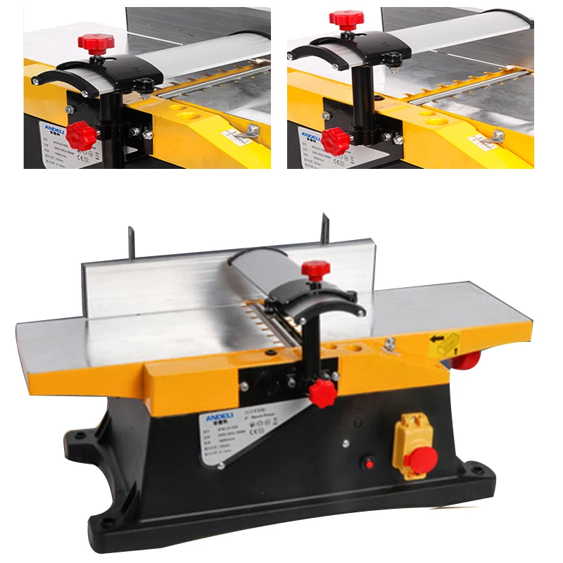 

Planing Planer Electric Woodworking Center Bench Household Lane Small Desktop 220v 1800w Six-inch Planer Wood Planing width150MM
