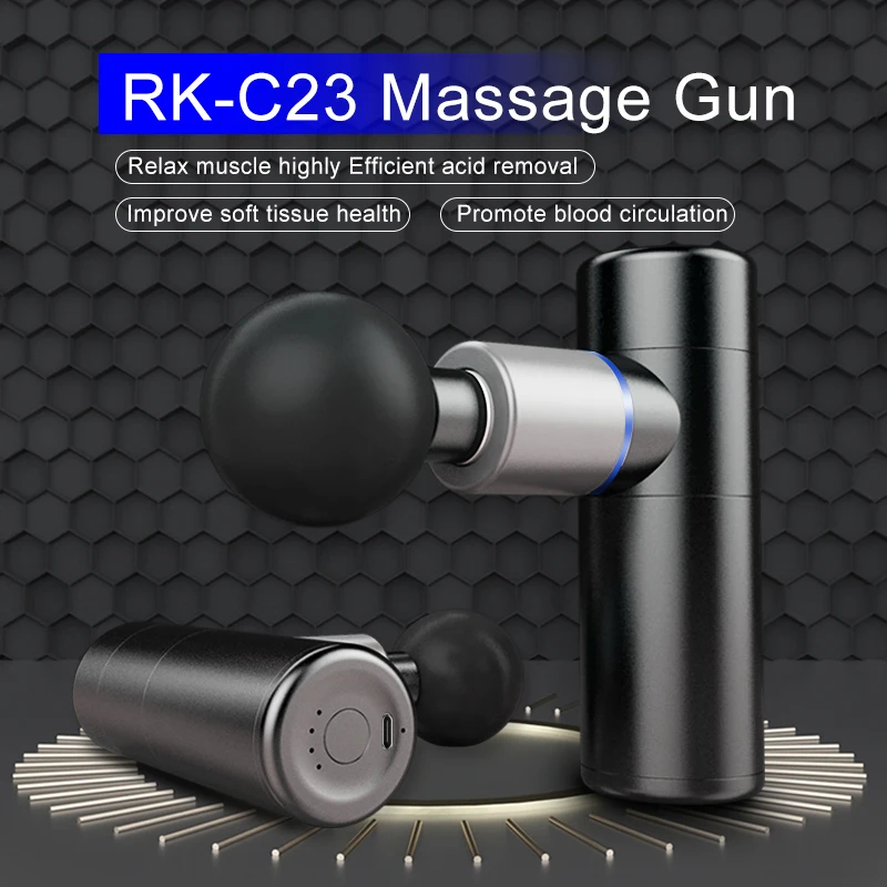 Электрический массажный мини пистолет 10 мм вибрация глубоких мышц расслабление