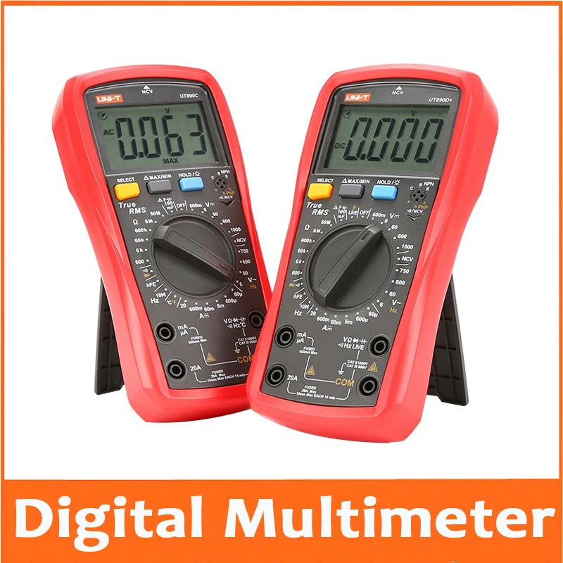 Цифровой мультиметр True RMS ручной диапазон AC DC Частота емкость Температура Тестер