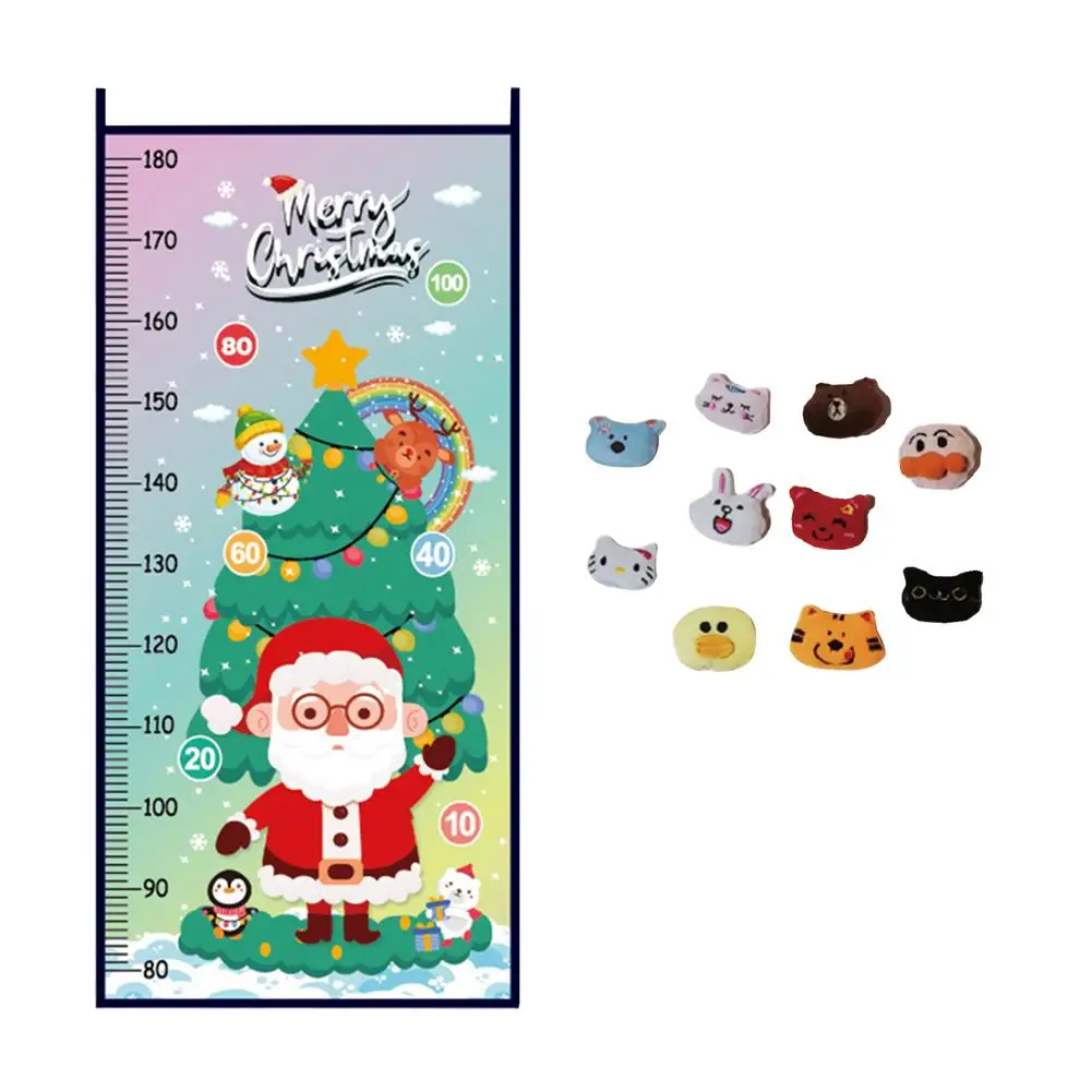 

Jumping Touching Game Mat Christmas Patterns Height Chart Wall Jumping Game Mat With Paste Dolls For Kids Exercising And Play