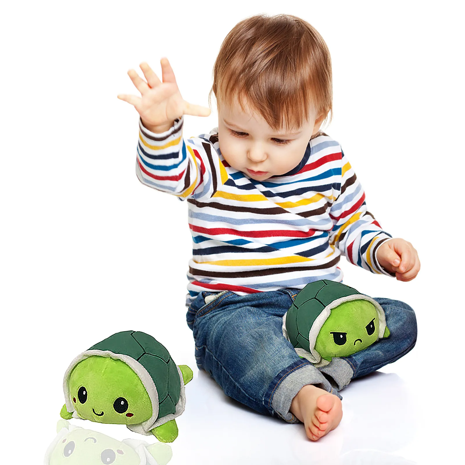 Милая плюшевая кукла черепаха двусторонняя игрушка флип мягкая милая животное